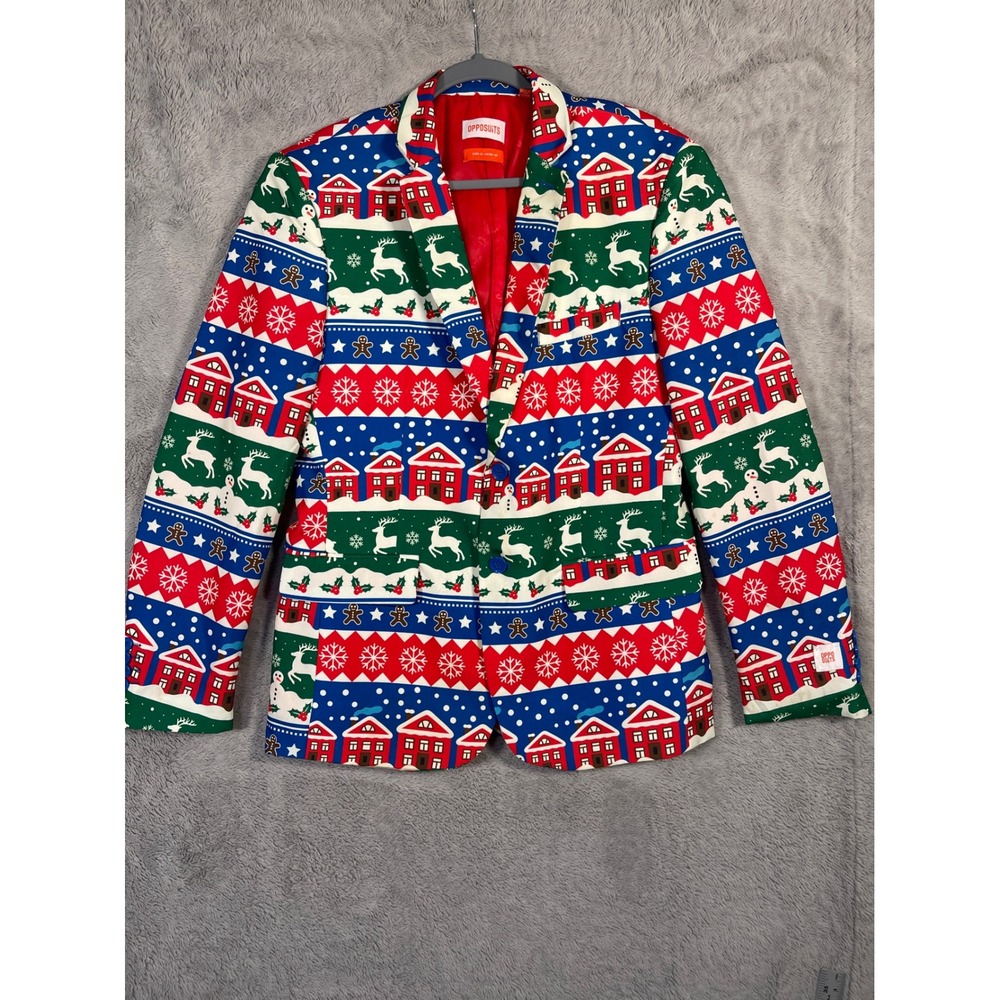 Opposuits Christmas Holiday Blazer Jacket M US 38-40 Festive Party Fun READ